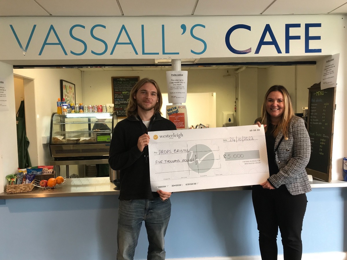 South Gloucestershire crematorium ‘PROPs up’ Bristol charity with £5,000 gift