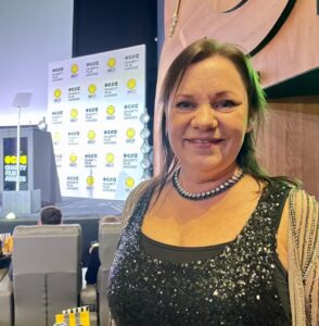 Mum Niky at the awards ceremony