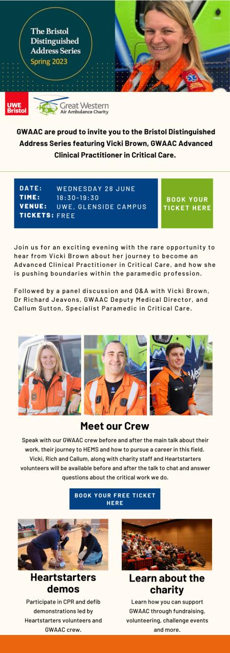Free event! Meet air ambulance Critical Care Team and learn about career pathways