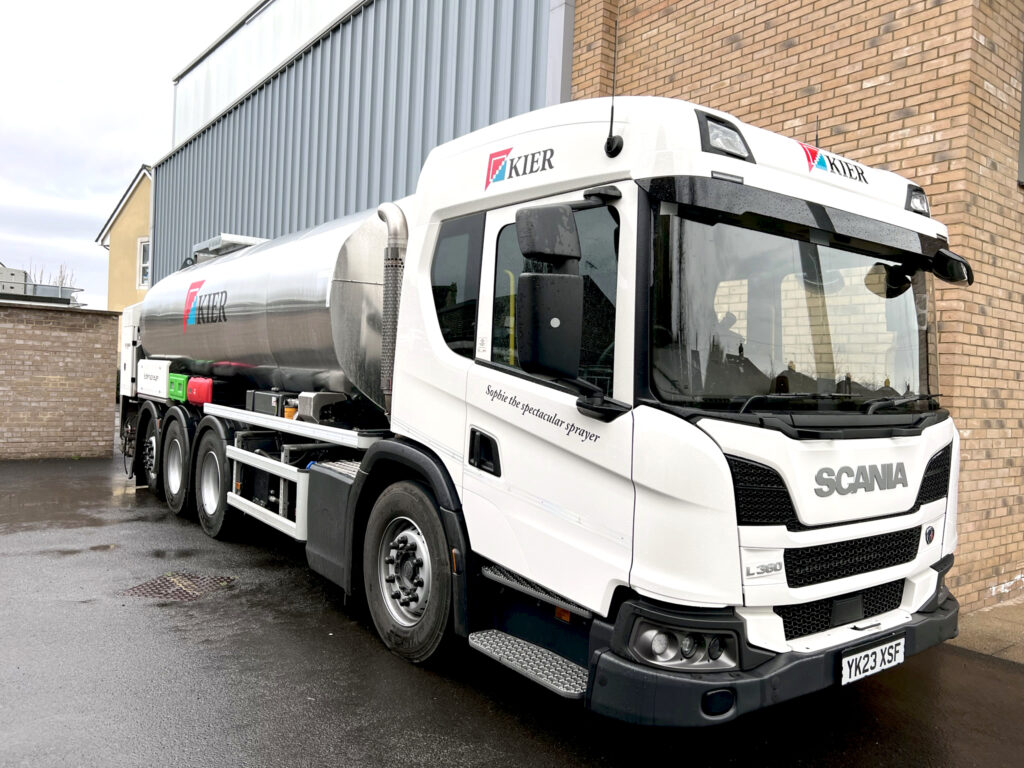 A surface treatments sprayer that will improve the roads across Bristol, has been affectionately named Sophie the Spectacular Sprayer by a local pupil.