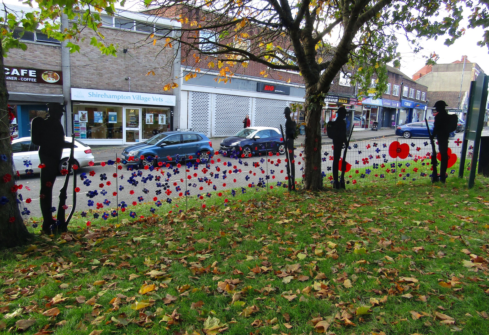 Shirehampton, Bristol Poppies On The Green Display Makes An Impact