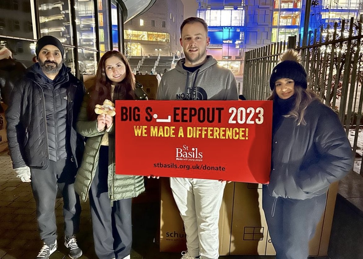 Braving the Cold: Hundreds of people Sleep Out at Millennium Point Bristol to Tackle Homelessness Crisis