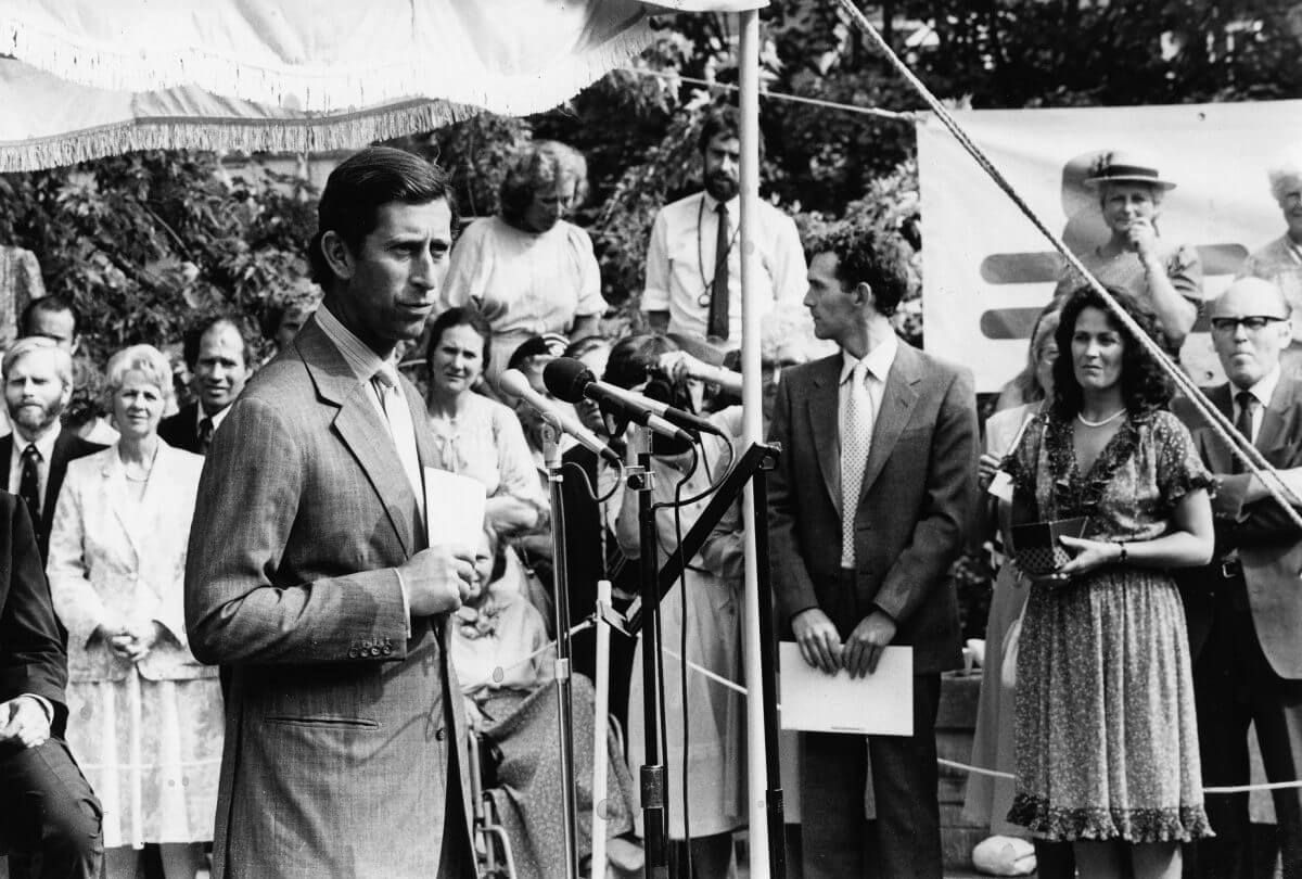 harles with Penny Brohn and Pat Pilkington; Charles meeting staff, volunteers and patients; Charles opens Grove House in 1983.
