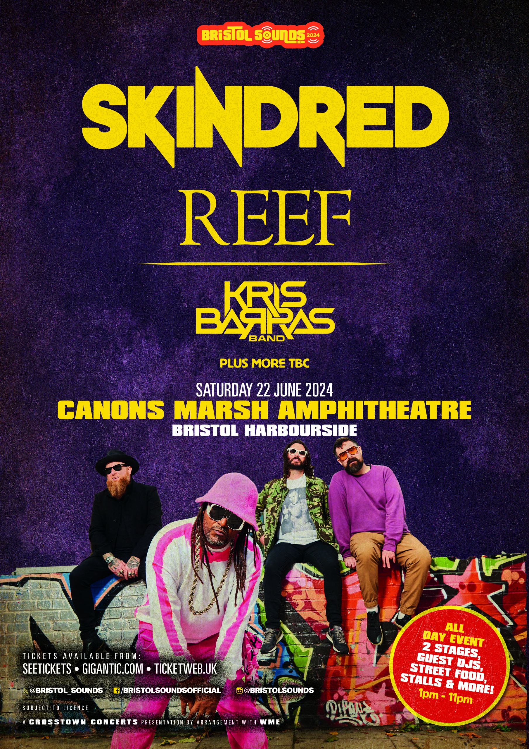 Bristol Sounds 2024-Skindred+Reef-A3 Crank up the volume: Bristol Sounds announces full support line-up for ‘Skindred’