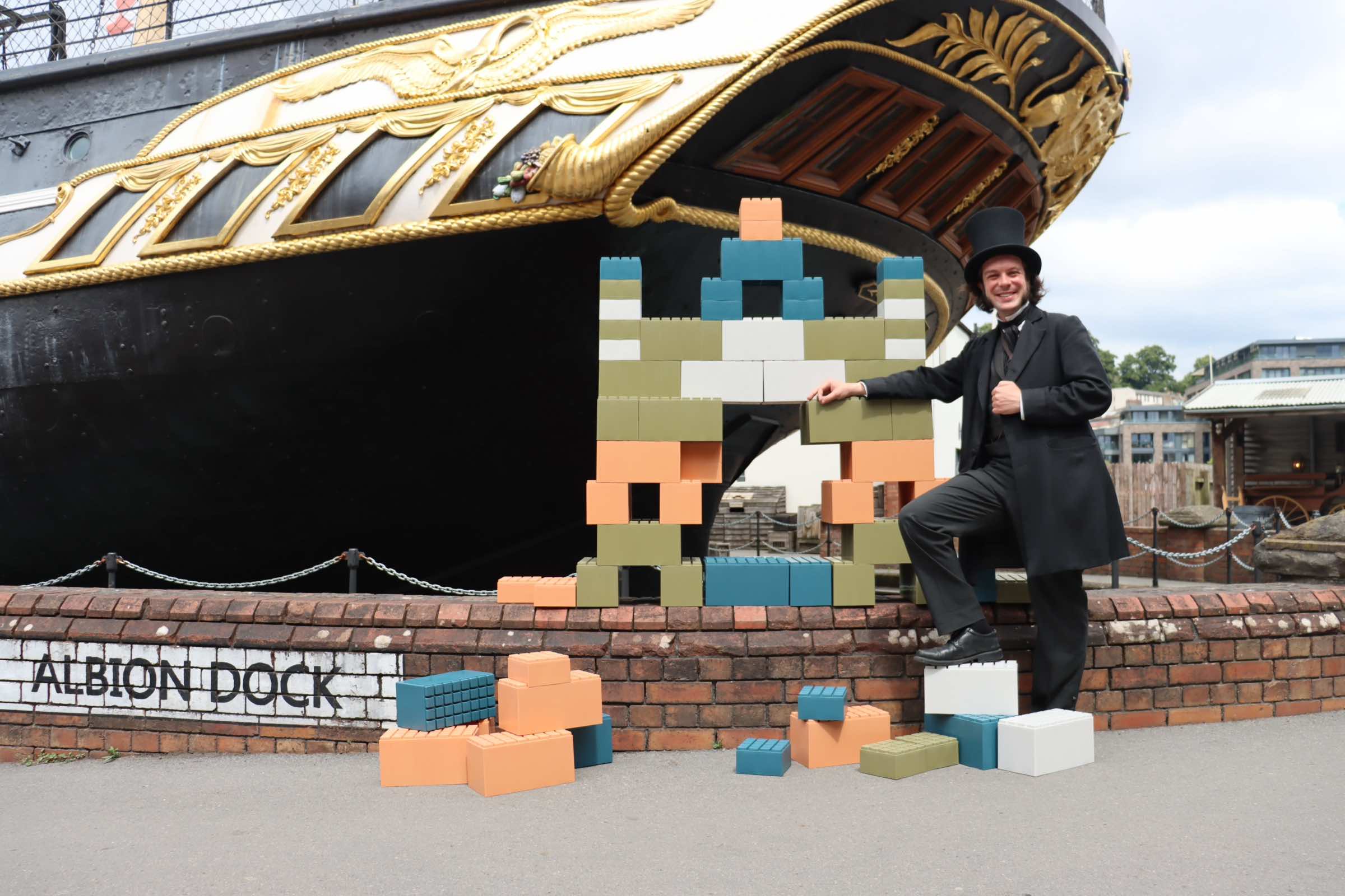 Budding Builders welcome at new brick building zone onboard Brunel’s SS Great Britain