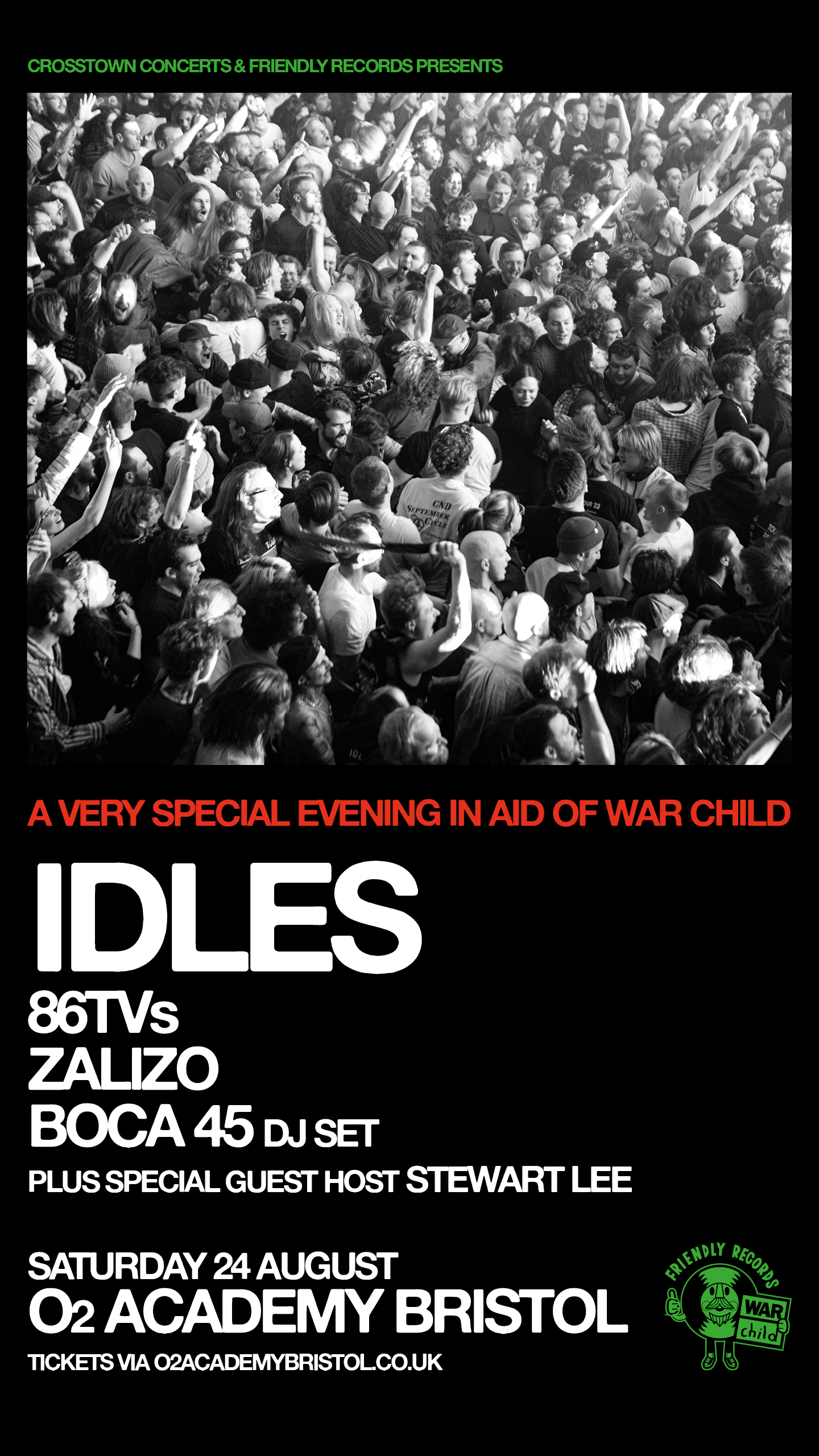IDLES TO ANNOUNCE BENEFIT CONCERT IN BRISTOL FOR WAR CHILD