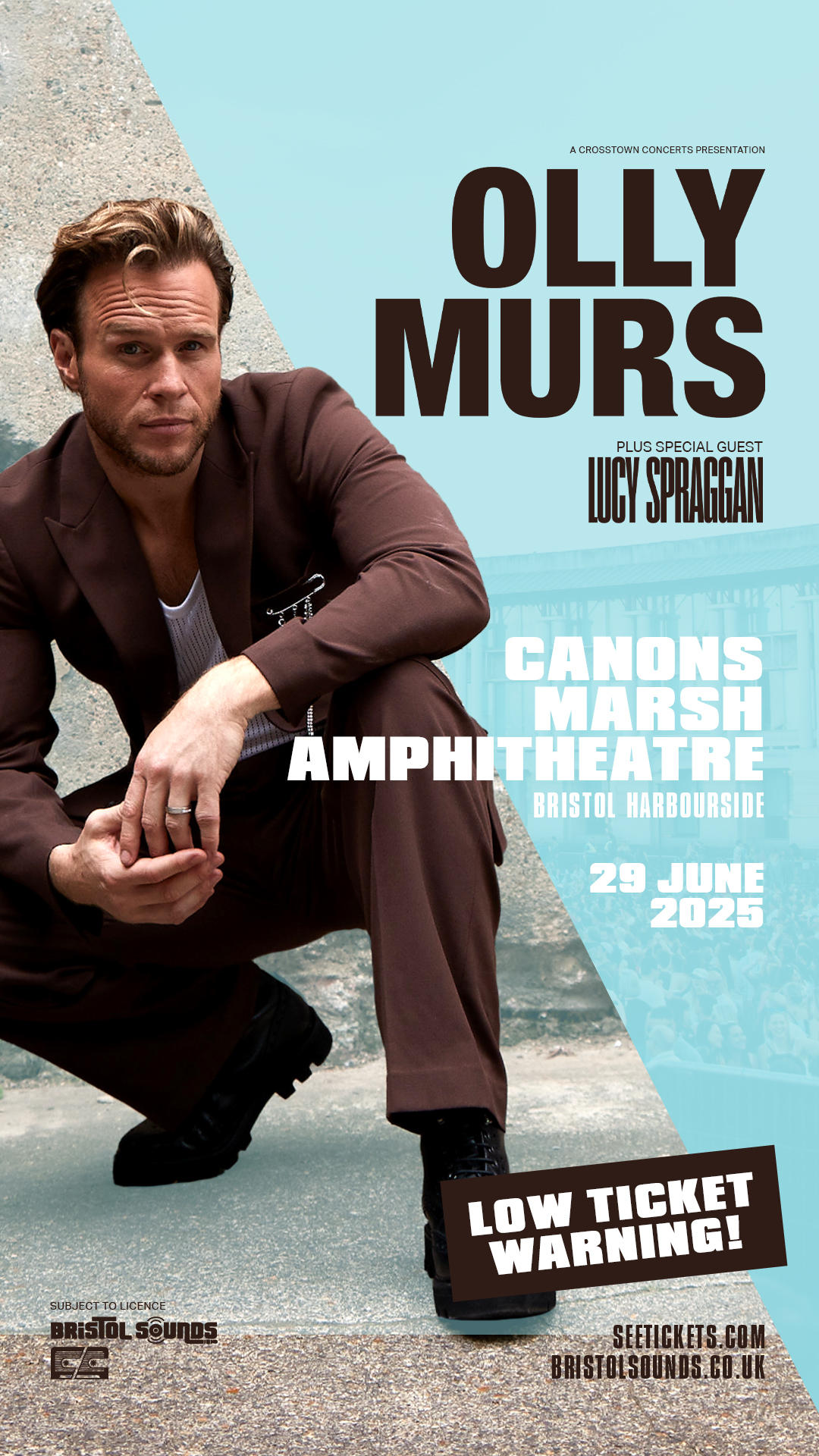 Olly Murs on Sunday 29th June in Bristol