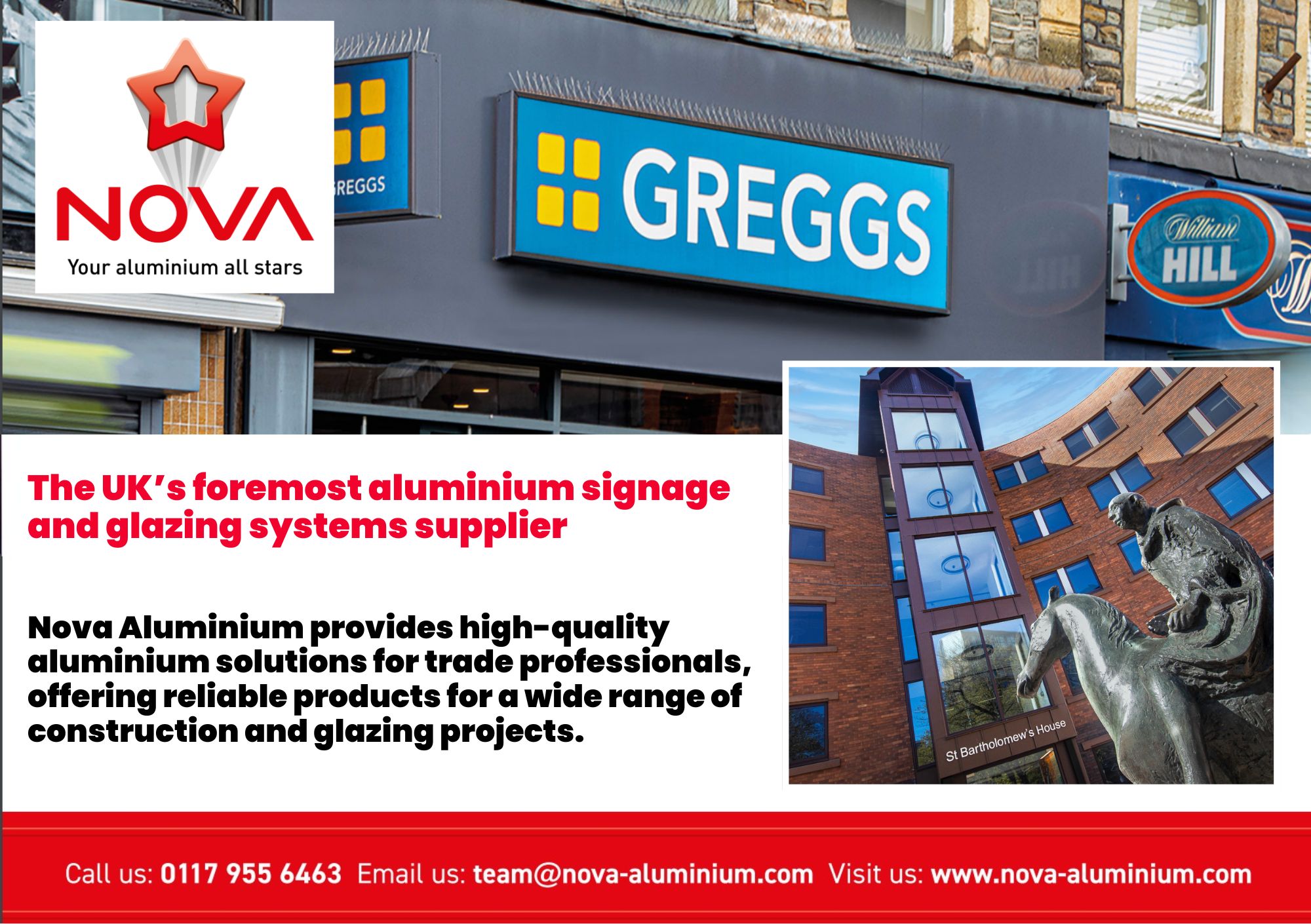 Nova Aluminium business news - Bristol business 1/2 page ad Nova aluminium